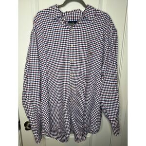 Ralph Lauren Mens Gingham Check Long Sleeve Button Down Shirt Big Tall 2XLB